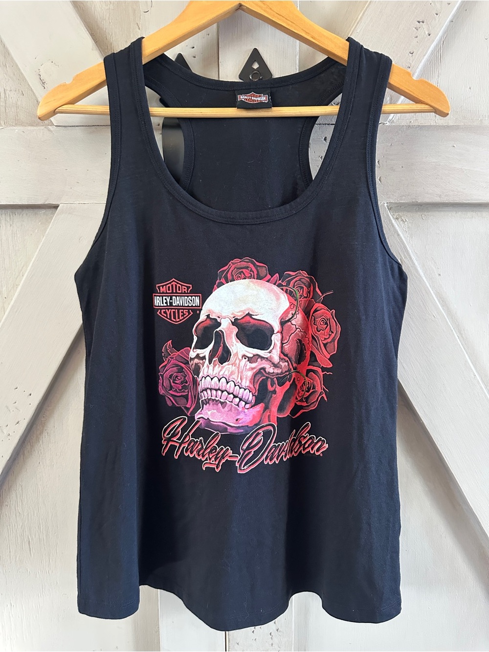 Harley-Davidson Skull Rose Tombstone AZ Racerback Tank Top Women’s M